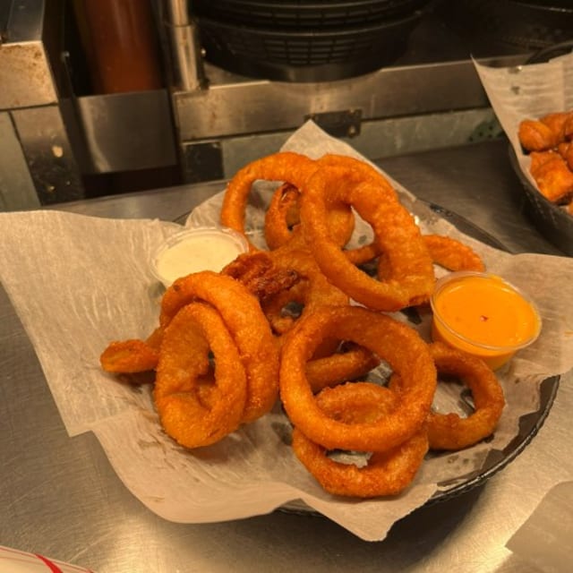Beer Battered Onion Rings.